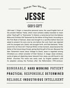 Jesse | Personalised Name Meaning Print – Custom Name Art Gift