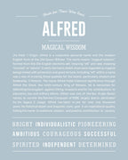 Alfred | Personalised Name Meaning Print – Custom Name Art Gift