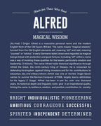 Alfred | Personalised Name Meaning Print – Custom Name Art Gift