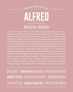 Alfred | Personalised Name Meaning Print – Custom Name Art Gift