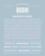 Bodhi | Personalised Name Meaning Print – Custom Name Art Gift