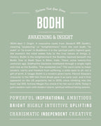 Bodhi | Personalised Name Meaning Print – Custom Name Art Gift