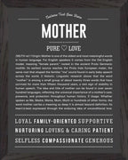 Mother | Personalised Name Meaning Print – Custom Name Art Gift
