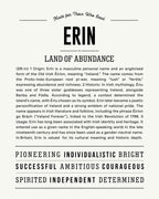 Erin (male) | Personalised Name Meaning Print – Custom Name Art Gift