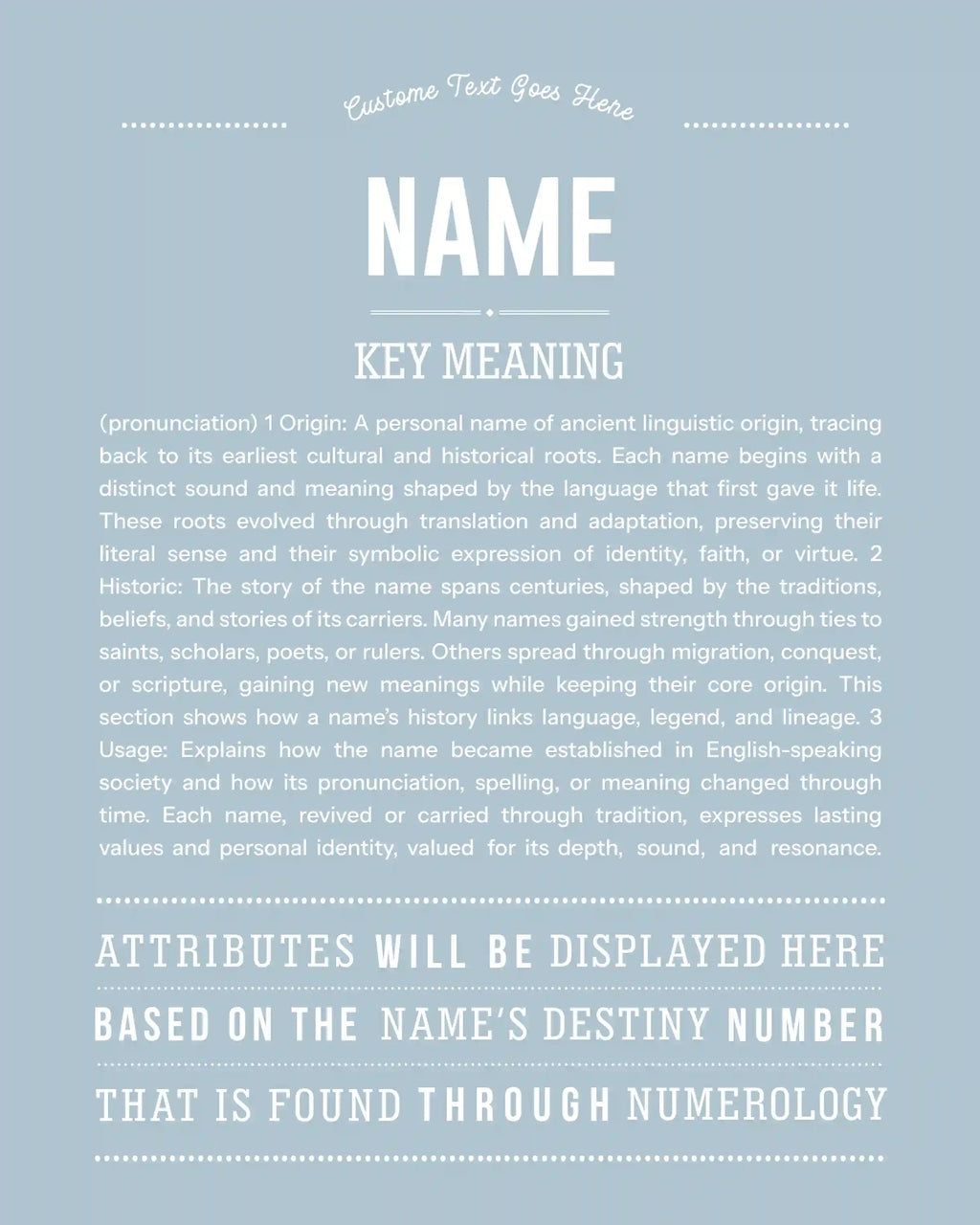 New Name Request | Personalised Name Meaning Print – Custom Name Art Gift