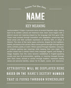 design with customizable text on a olive gray background