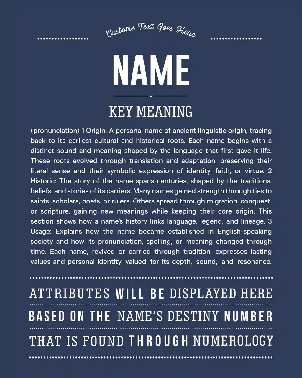 New Name Request | Personalised Name Meaning Print – Custom Name Art Gift