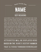 New Name Request | Personalised Name Meaning Print – Custom Name Art Gift