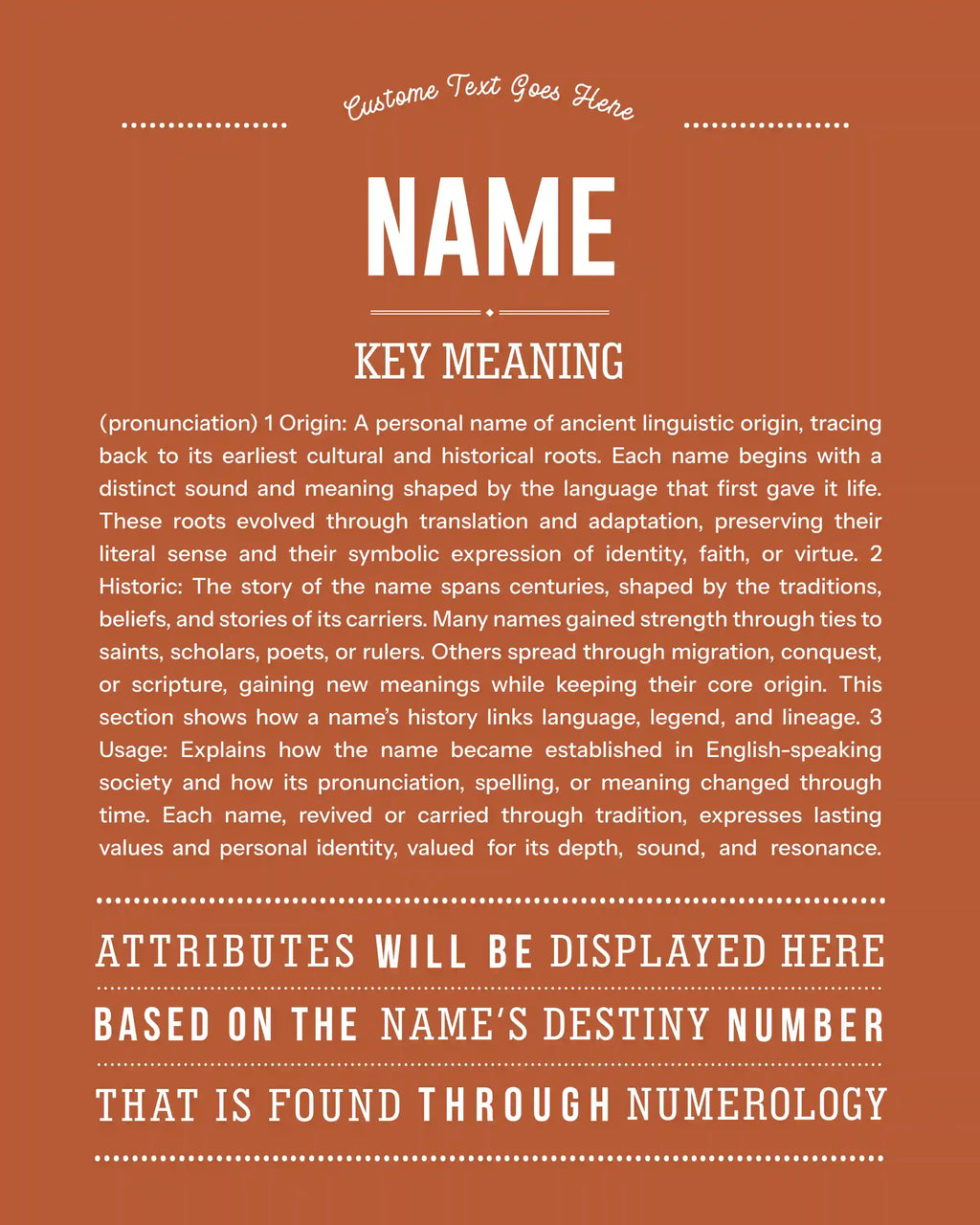 New Name Request | Personalised Name Meaning Print – Custom Name Art Gift