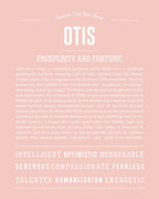 Otis | Personalised Name Meaning Print – Custom Name Art Gift