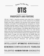 Otis | Personalised Name Meaning Print – Custom Name Art Gift