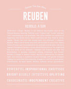 Reuben | Personalised Name Meaning Print – Custom Name Art Gift