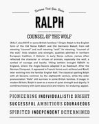 Ralph | Personalised Name Meaning Print – Custom Name Art Gift
